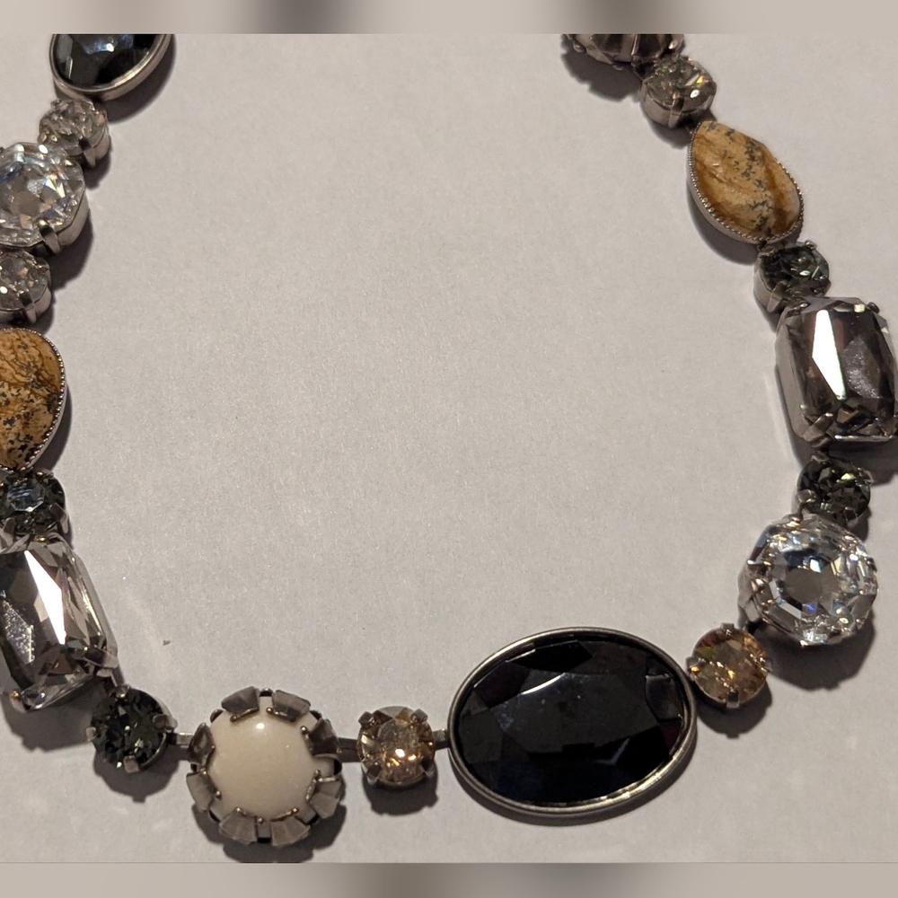 Sorrelli Black, White And Stone Statement Necklace
